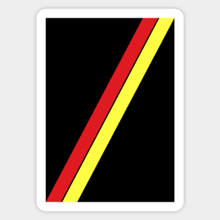 Retro Partick Thistle Black Red Yellow Sash 2000 Sticker